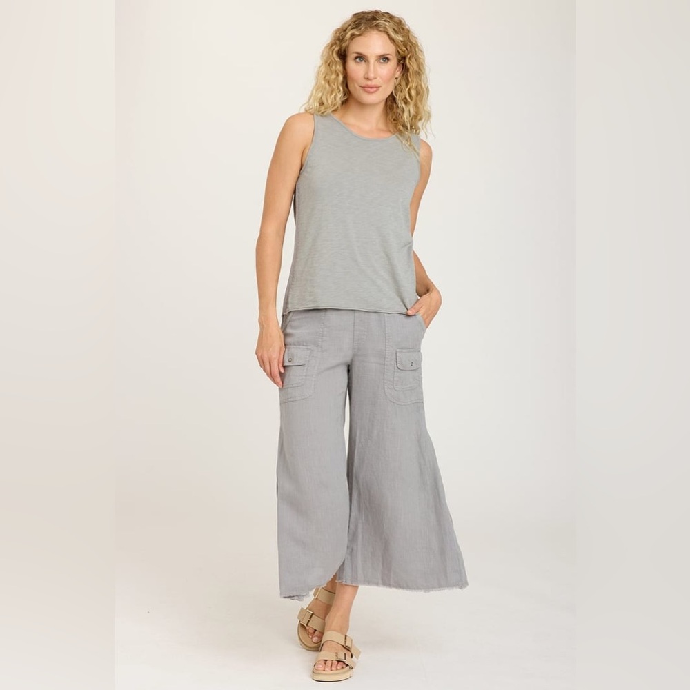 XCVI Contina Crop Wide-leg Pants Linen - Picture 2 of 6